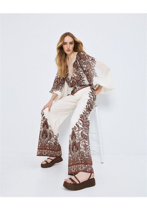 Pantaloni a gamba larga stampati ACCESS fashion | 63-5072-0049CHOCO
